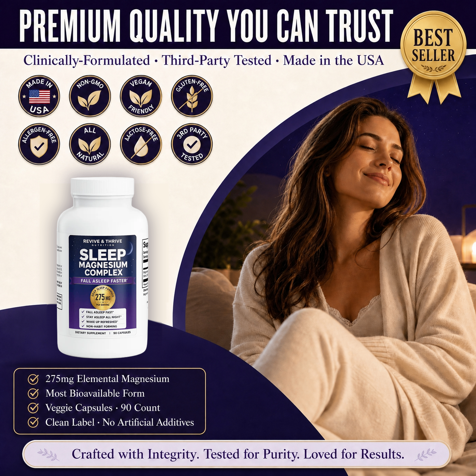 Quality certifications and bottle